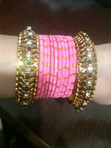 Gold-toned Bangle Set
