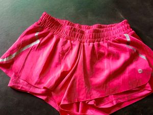 Pink Athletic Shorts and puma tank top set