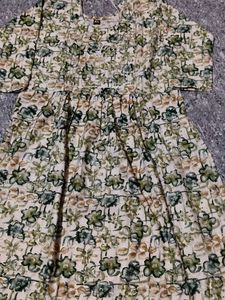 Elegant Floral Print Nyra Cut Kurta Set