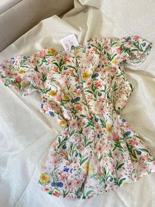off Floral Print cut out top.