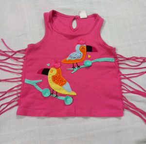 Cute Pink Summer Top For Baby Girl (18-24 months)
