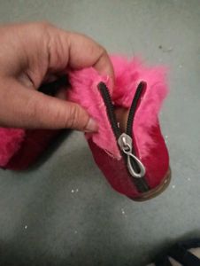 Red Furry Ballerinas