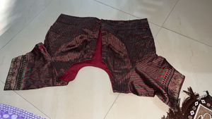 lavender Saree with White Polka Dot Print snd 2blo
