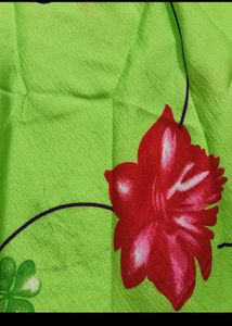 bust 40 Green Floral anarkali and dupatta Set