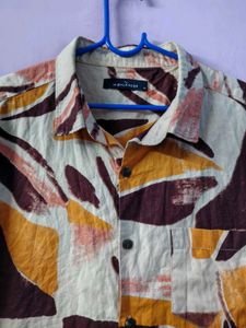Abstract Print Short Sleeve Shirt