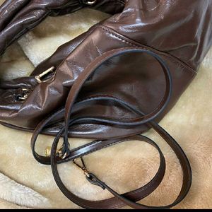 H&amp;M Chic Brown Faux Leather Hobo Bag
