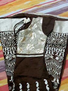 Coffee colour Designer Kurta Set for Teens