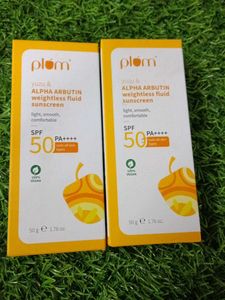 Plum Yuzu & Alpha Arbutin Sunscreen (2 Pcs)