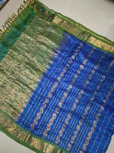 Blue Pure Kanchi Pattu Saree 💙💚