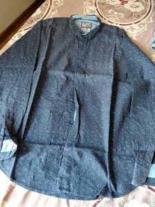 Men's Blue Denim Jeans &amp; Printed Shirt Set