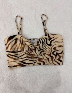 Stylish Zebra Print Crop Top