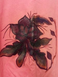 Peach Floral Print T-Shirt