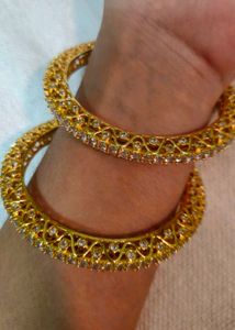 Gold plated stone bangles sets ✨️