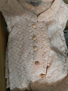 Embroidered Button-Down Top