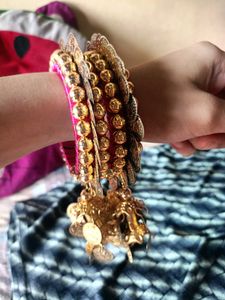 Ethnic Coin Bangle Bracelets