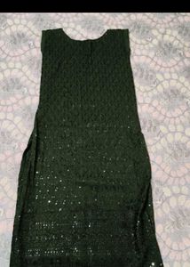 Dark Green Embellished Kurta