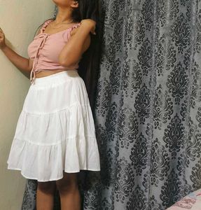 Mini White Skirt