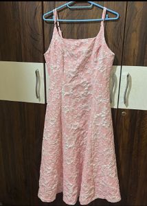 Elegant Pink Lace Dress