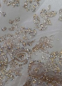 ✨ Exquisite Champagne Gold Sequined Gown –like new