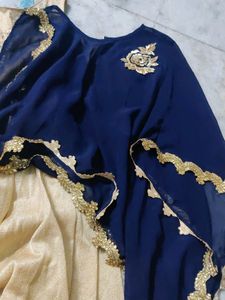 Golden Gown With Cape