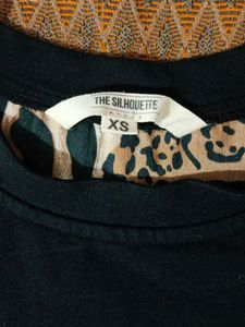 Black Top With Animal Print