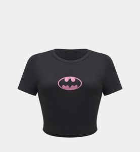 Black Batman Crop Top
