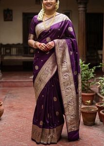 Designer Banarasi silk saree with blouse (women’s)