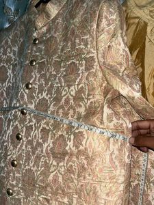 Royal Gold Brocade Sherwani Set ✨*