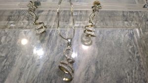 Sparkling Pendant & Earring Set