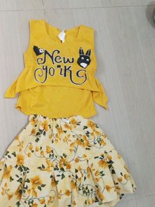 Baby Girl Cute Top And Skirt