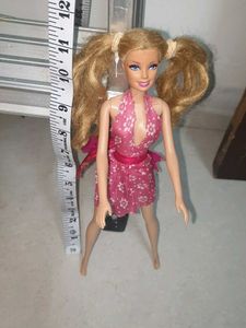 Vintage Barbie Doll in Pink Floral Dress