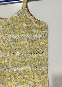 Yellow Floral Mini Dress
