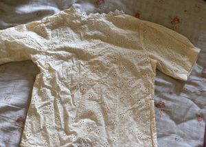 Cream Broderie Anglaise Top