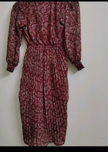 Maroon Georgette Frock