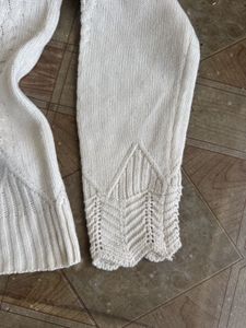 Beaded Off-White Cardigan