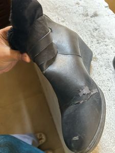 Black Wedge Heel Ankle Boots