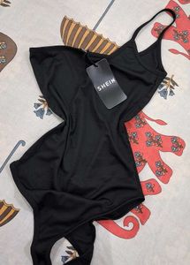 Shein Strappy One Shoulder AsymmetricHem Leotard
