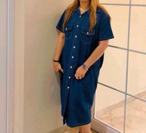 Stylish Denim Shirt Dress