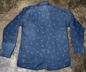 Stylish Blue Patterned Shirt