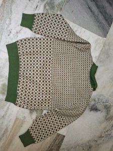 Patterned Polo Knit
