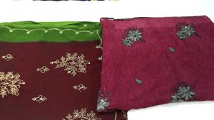 Combo buy one get free poly silk multi colou