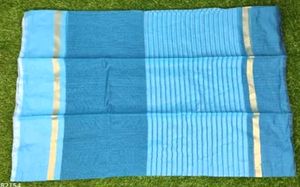 Striped Traditional Saree with Zari Border