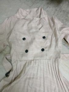 Trendy Pleated Dress with Belt