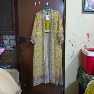 Beautiful Floral choli palazzo jacket Set