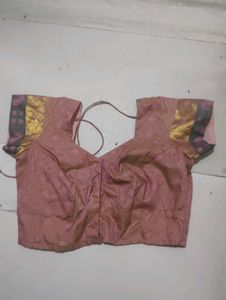 Elegant Pink Brocade Blouse