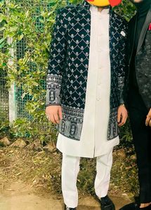 Elegant embroidered indo-western sherwani
