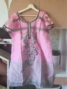 4XL Embroidery Beautiful Cotton Straight Kurti 😍