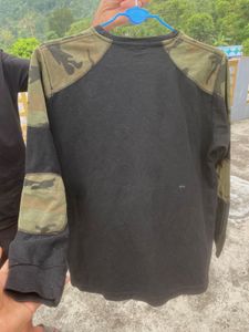 Black Camo Panel patch t-shirt