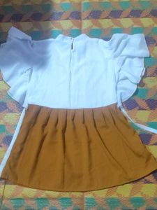 Cute Orange &amp; White Dress