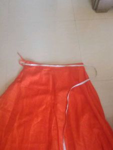 Elegant Orange &amp; Blue Ethnic Kurta Set